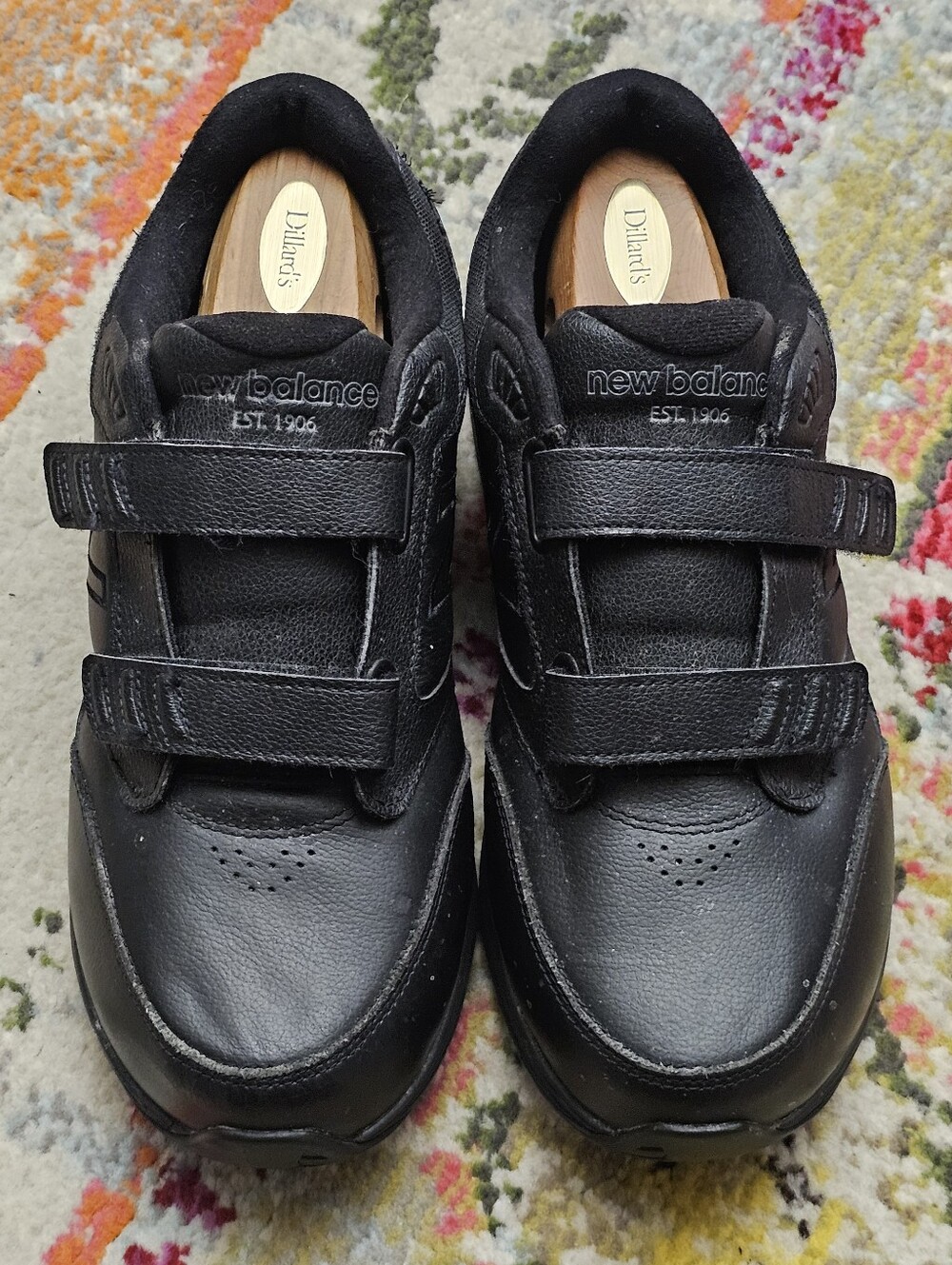 New Balance 928V3 Mens Size 9 6E Extra  Wide Black Leather Hook & Loop Walking